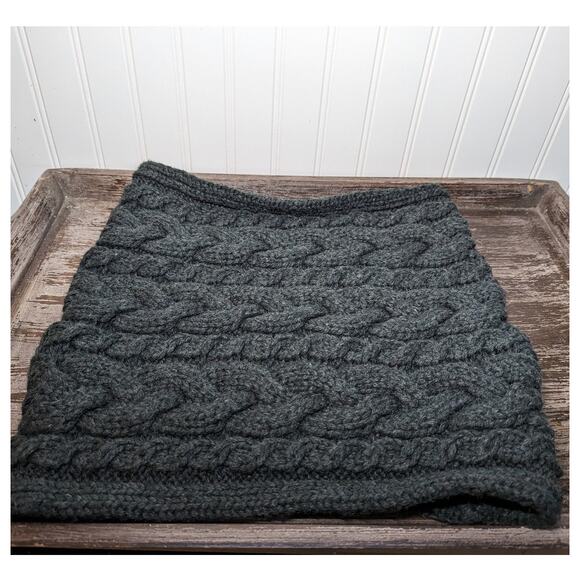 Gap Women's Charcoal Gray Cable Knit Infinity Scarf One Size - Picture 1 of 3